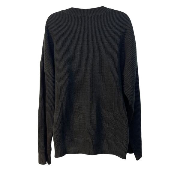 DAZY Women’s Ribbed Knit V-neck Sweater‎ Black Size XL Pre-owned - Picture 2 of 7